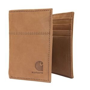 Carhartt Saddle Leather Trifold Wallet- Light Brown 01
